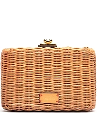 FRANCES VALENTINE Paige Wicker Box Chain Strap Clutch