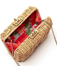 FRANCES VALENTINE Paige Wicker Box Chain Strap Clutch
