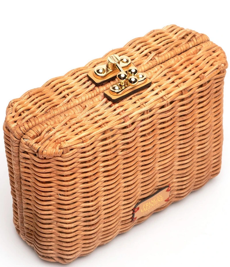 FRANCES VALENTINE Paige Wicker Box Chain Strap Clutch