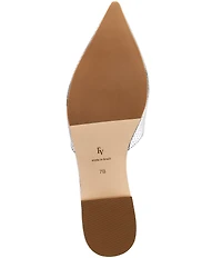 FRANCES VALENTINE Pauline Snake Embossed Leather Pom Pom Flats