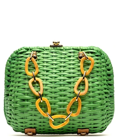 FRANCES VALENTINE Peony Wicker Hen Clutch