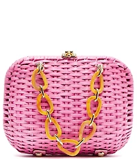 FRANCES VALENTINE Peony Wicker Hen Clutch