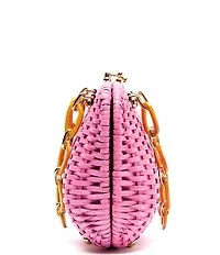 FRANCES VALENTINE Peony Wicker Hen Clutch