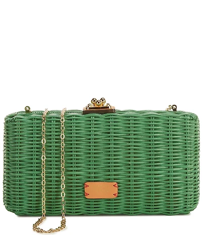 FRANCES VALENTINE Pepper Wicker Clutch Bag