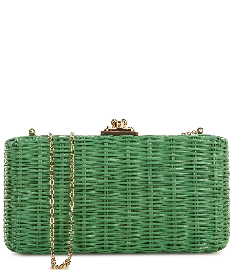 FRANCES VALENTINE Pepper Wicker Clutch Bag