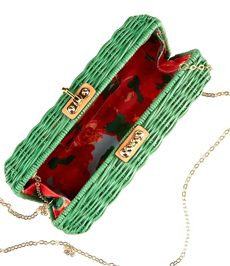 FRANCES VALENTINE Pepper Wicker Clutch Bag