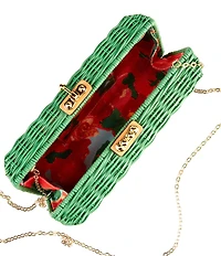 FRANCES VALENTINE Pepper Wicker Clutch Bag