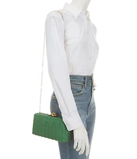 FRANCES VALENTINE Pepper Wicker Clutch Bag