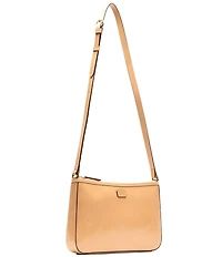 FRANCES VALENTINE Poppy Glazed Leather Crossbody Bag