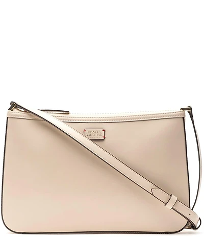 FRANCES VALENTINE Poppy Glazed Leather Crossbody Bag
