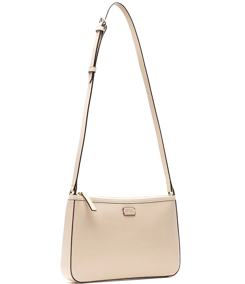 FRANCES VALENTINE Poppy Glazed Leather Crossbody Bag