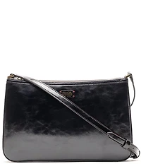 FRANCES VALENTINE Poppy Glazed Leather Crossbody Bag