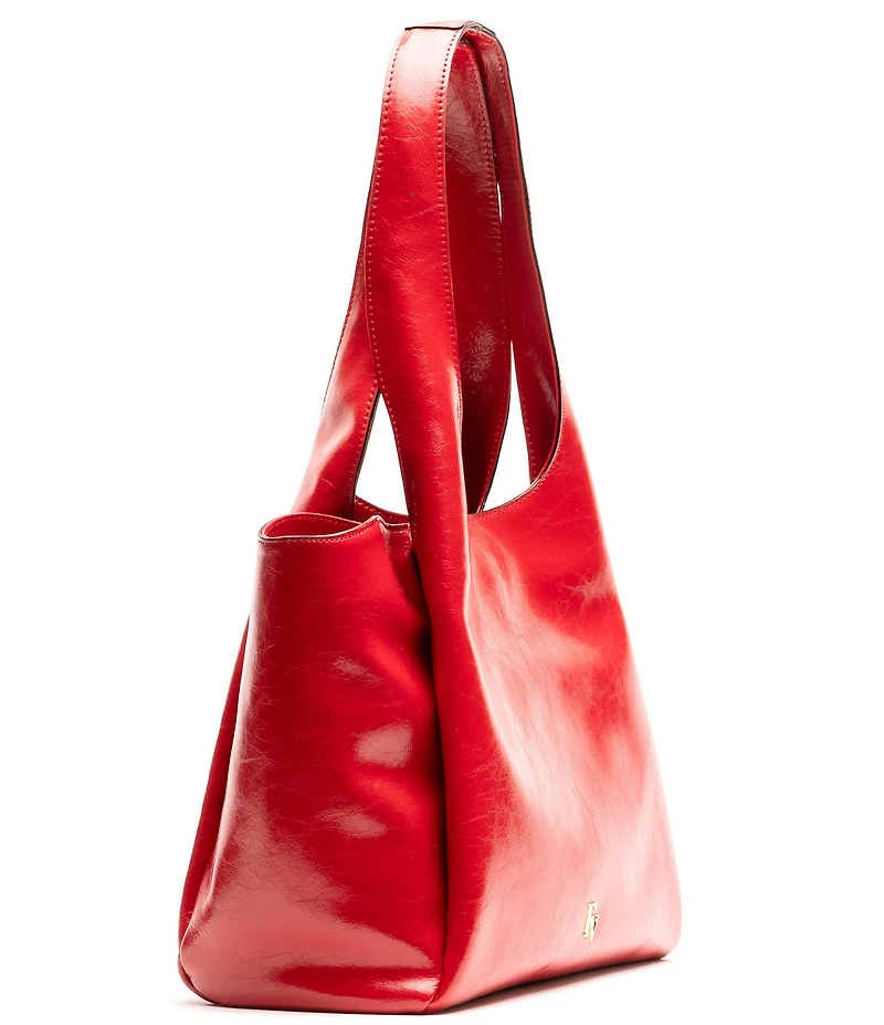 FRANCES VALENTINE Portia Crinkle Leather Satchel Bag