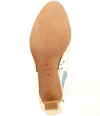 FRANCES VALENTINE Reese Mirrored Leather Slingback Bow Dress Sandals