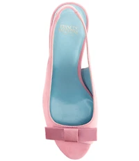 FRANCES VALENTINE Reese Suede Bow Slingback Peep Toe Dress Sandals