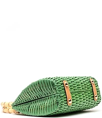 FRANCES VALENTINE Rooster Wicker Basket Satchel Bag