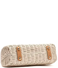 FRANCES VALENTINE Rooster Wicker Basket Satchel Bag