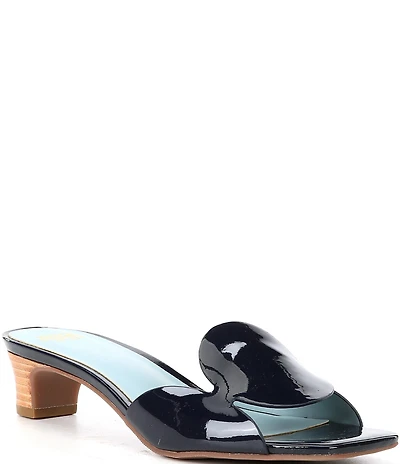 Frances Valentine Sandy Circle Patent Leather Slide Sandals