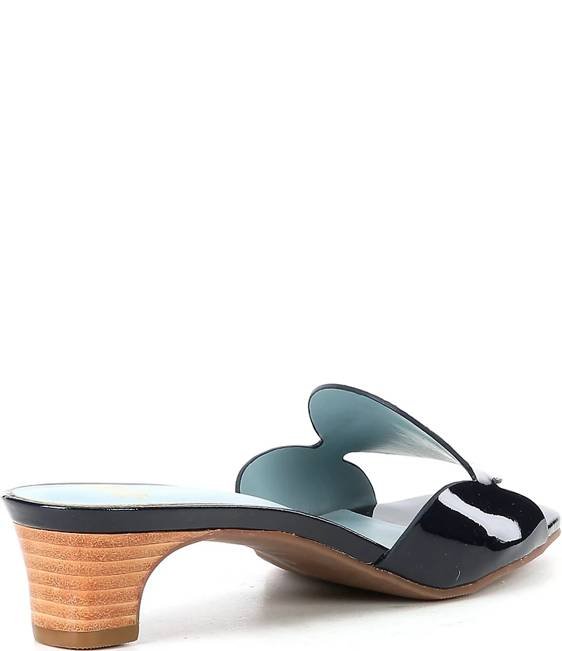 Frances Valentine Sandy Circle Patent Leather Slide Sandals