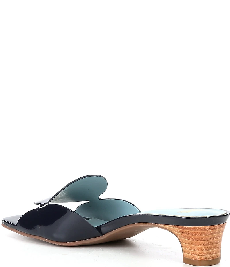 Frances Valentine Sandy Circle Patent Leather Slide Sandals