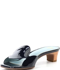 Frances Valentine Sandy Circle Patent Leather Slide Sandals
