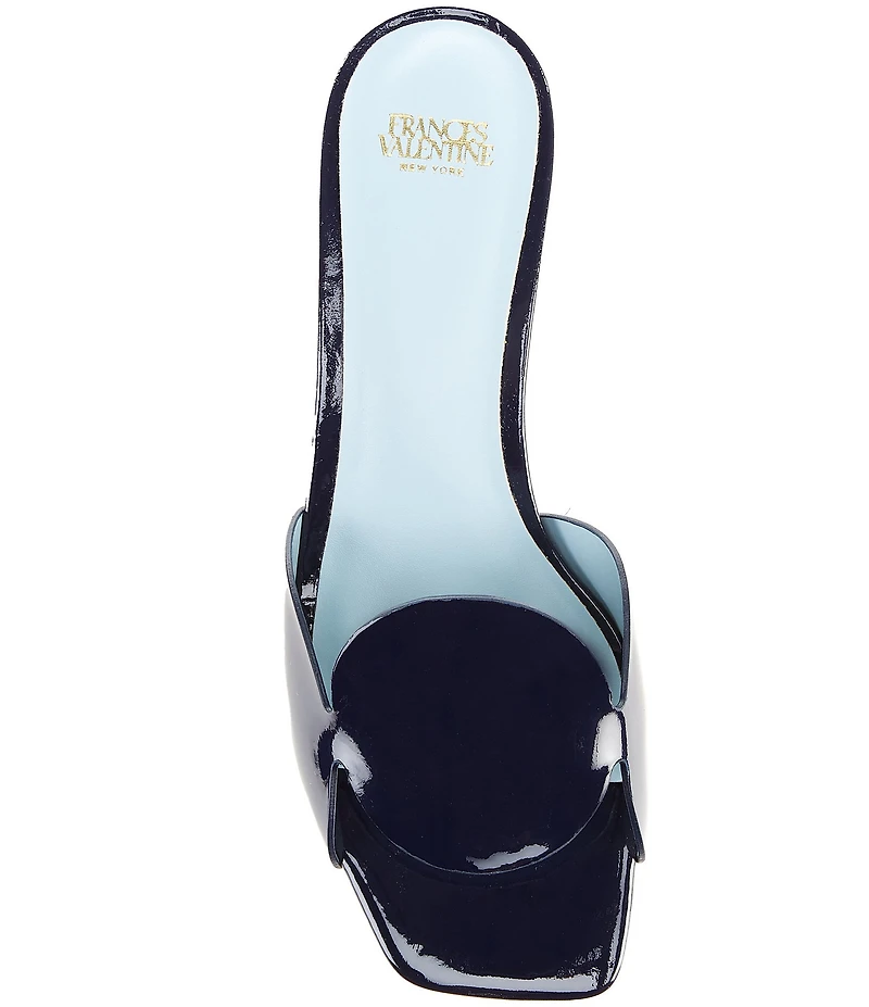 Frances Valentine Sandy Circle Patent Leather Slide Sandals