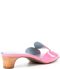 Frances Valentine Sandy Circle Patent Leather Slide Sandals