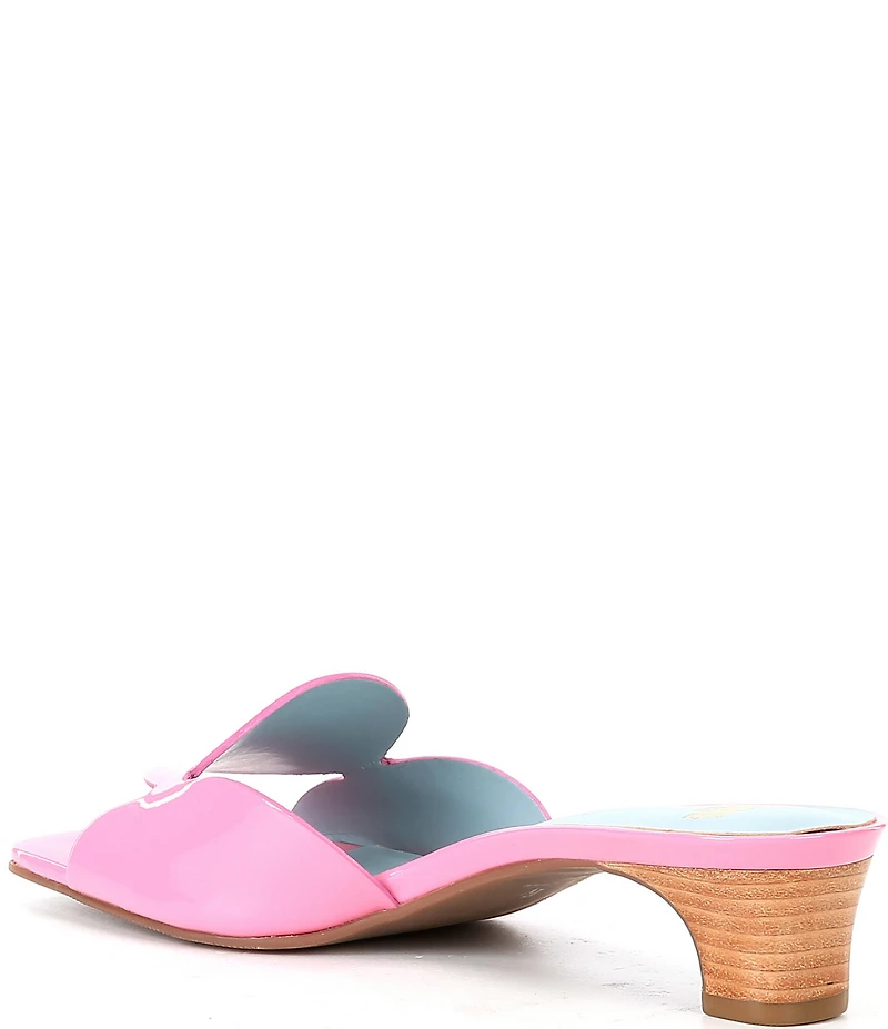 Frances Valentine Sandy Circle Patent Leather Slide Sandals