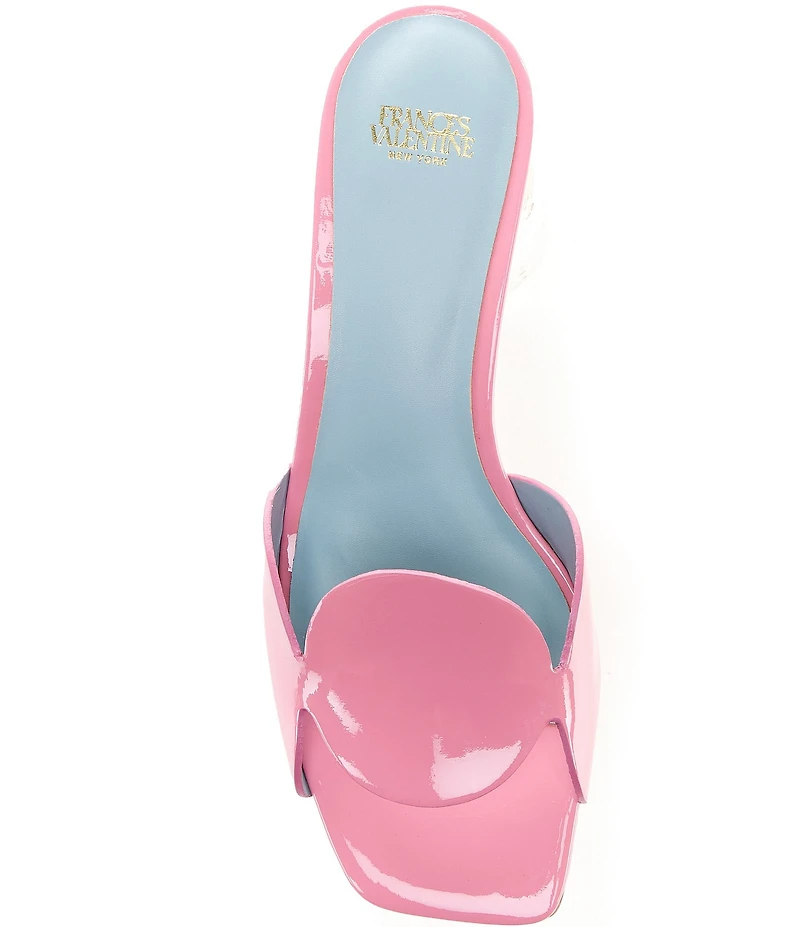 Frances Valentine Sandy Circle Patent Leather Slide Sandals