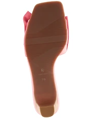 Frances Valentine Sandy Leather Bow Slide Sandals