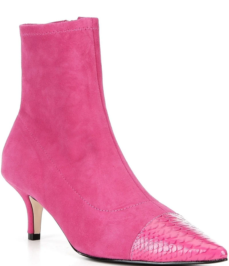 FRANCES VALENTINE Serena Stretch Suede Booties