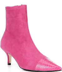 FRANCES VALENTINE Serena Stretch Suede Booties