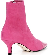 FRANCES VALENTINE Serena Stretch Suede Booties