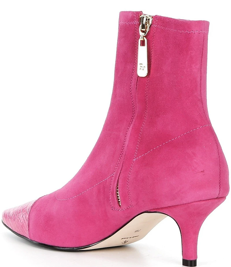 FRANCES VALENTINE Serena Stretch Suede Booties