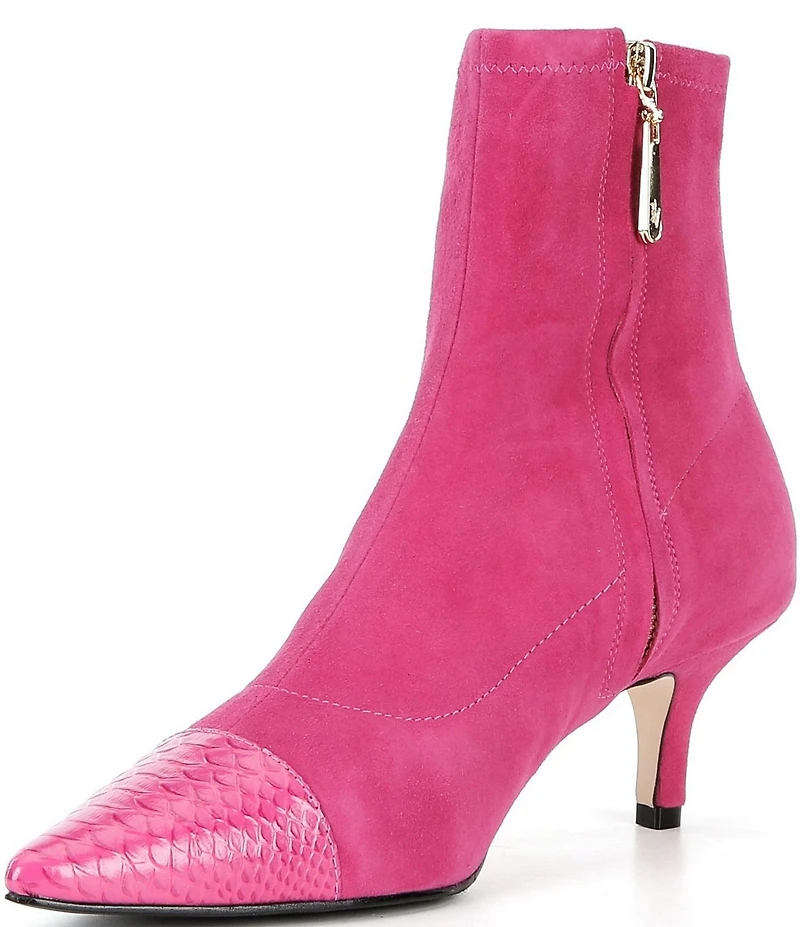 FRANCES VALENTINE Serena Stretch Suede Booties