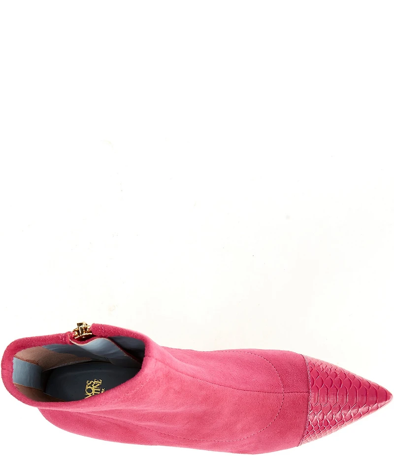 FRANCES VALENTINE Serena Stretch Suede Booties