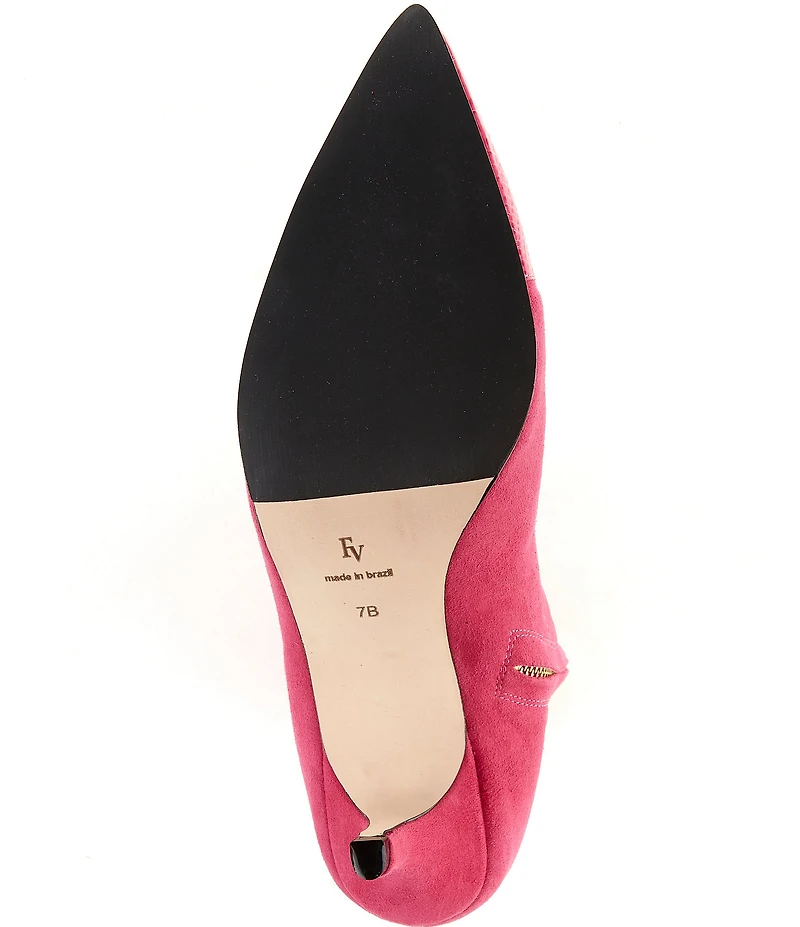 FRANCES VALENTINE Serena Stretch Suede Booties