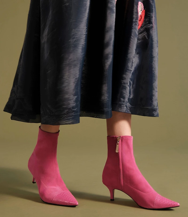 FRANCES VALENTINE Serena Stretch Suede Booties
