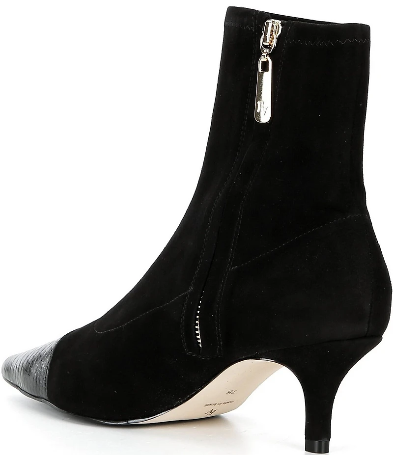 FRANCES VALENTINE Serena Stretch Suede Booties