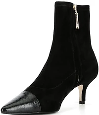 FRANCES VALENTINE Serena Stretch Suede Booties