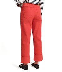 FRANCES VALENTINE Smarty Denim High Rise Wide Leg Cuffed Jeans