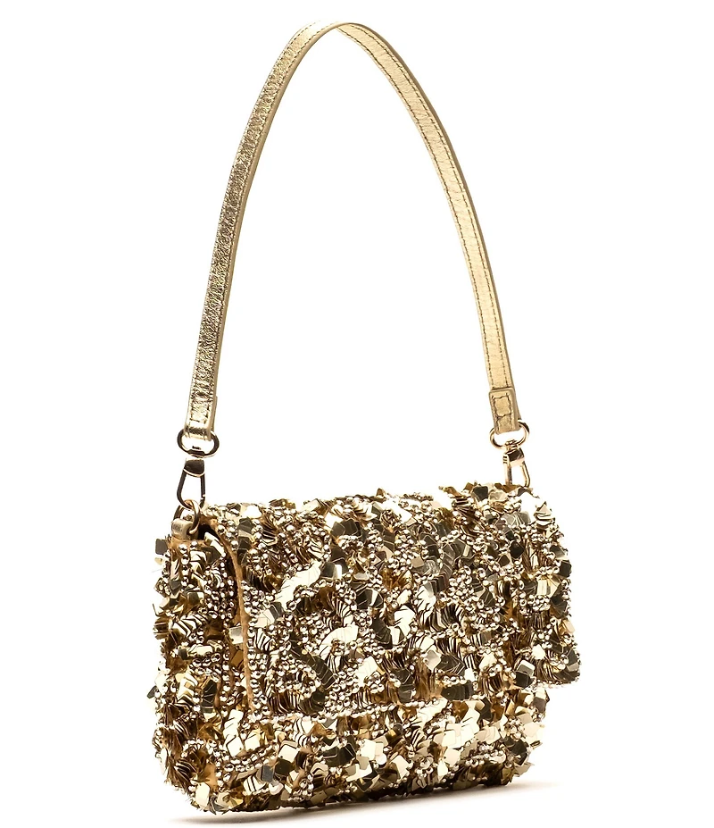 FRANCES VALENTINE Stardust Sequin Shoulder Clutch Bag