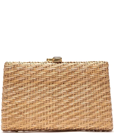 FRANCES VALENTINE Stella Resort Wicker Clutch Bag