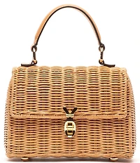 FRANCES VALENTINE Straw Bunny Basket Bag