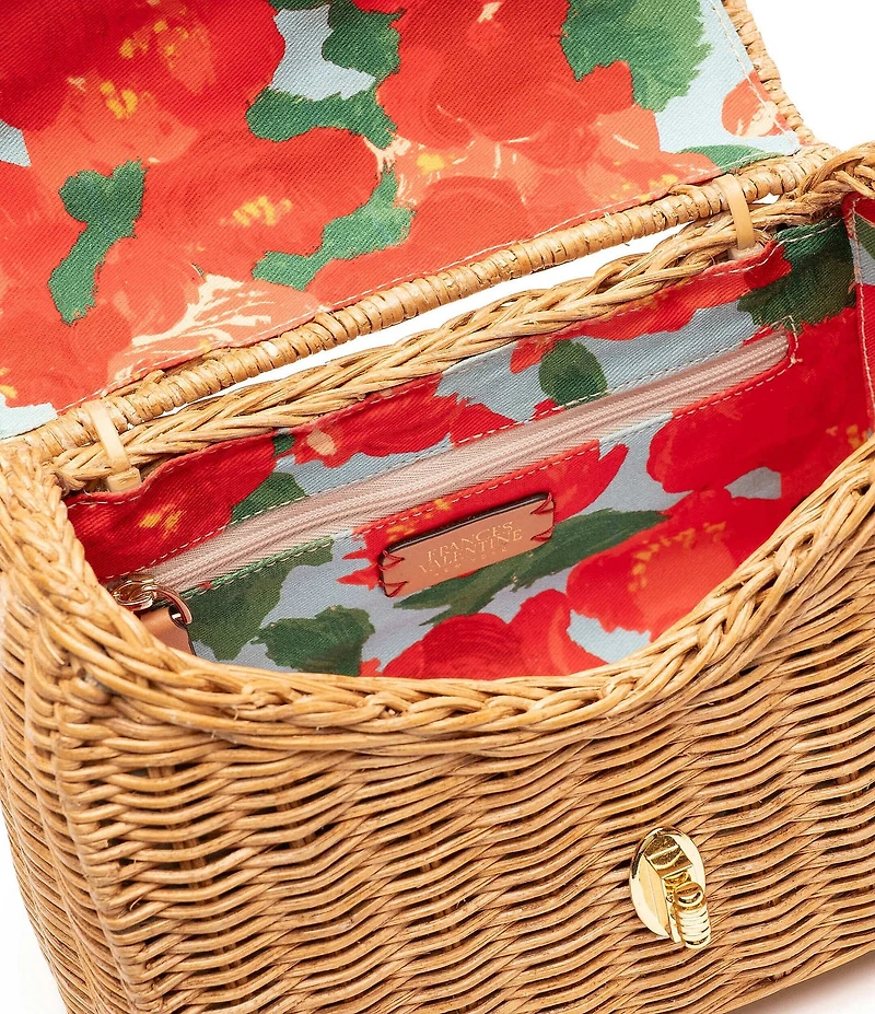 FRANCES VALENTINE Straw Bunny Basket Bag