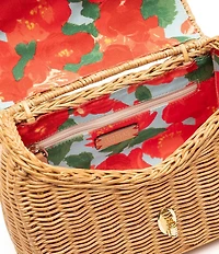 FRANCES VALENTINE Straw Bunny Basket Bag