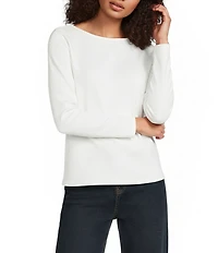 FRANCES VALENTINE Stretch Knit Crew Neck Long Sleeve Ballet Top