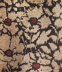 FRANCES VALENTINE Susie Winter Anemone Floral Metallic Jacquard Mandarin Collar Sleeveless Jacket Vest