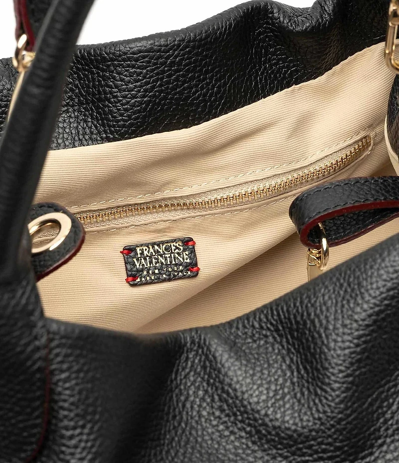 FRANCES VALENTINE Sweet Pea Tumbled Leather Slouchy Satchel Bag