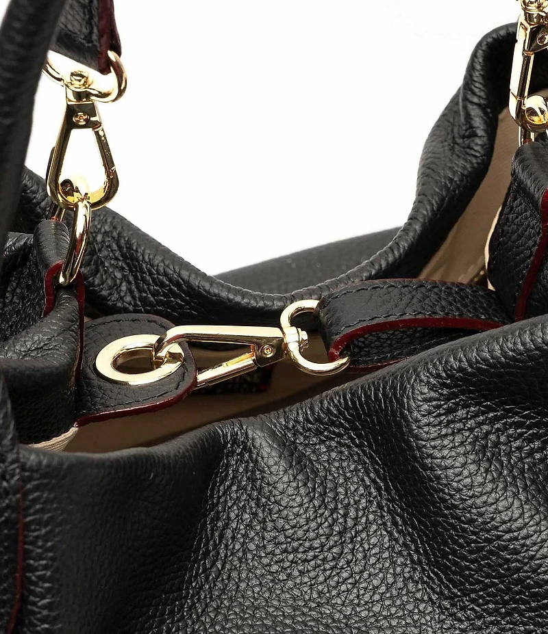 FRANCES VALENTINE Sweet Pea Tumbled Leather Slouchy Satchel Bag